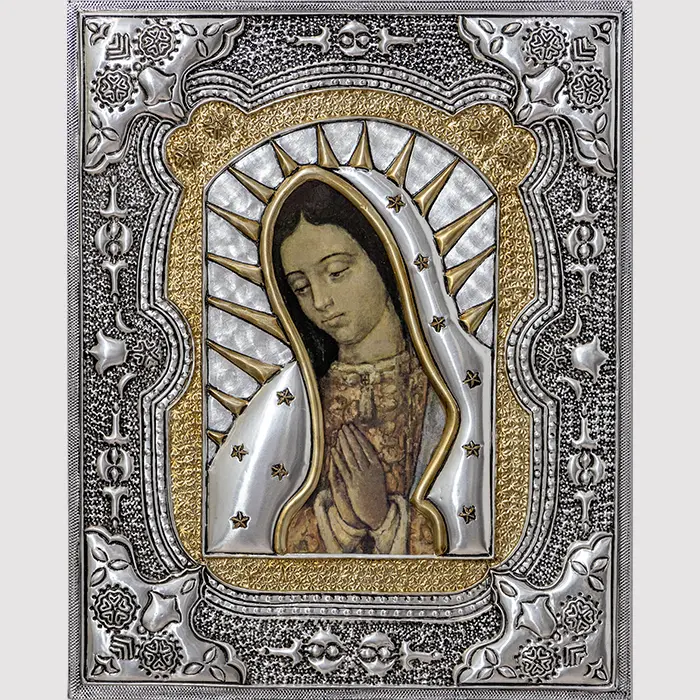 CUADRO GRANDE REPUJADO VIRGEN DE GUADALUPE